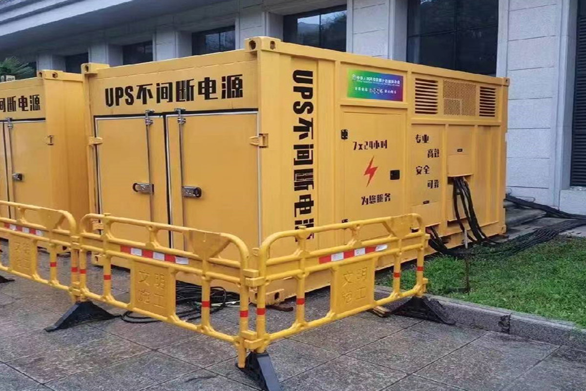 池州发电机租赁施工现场