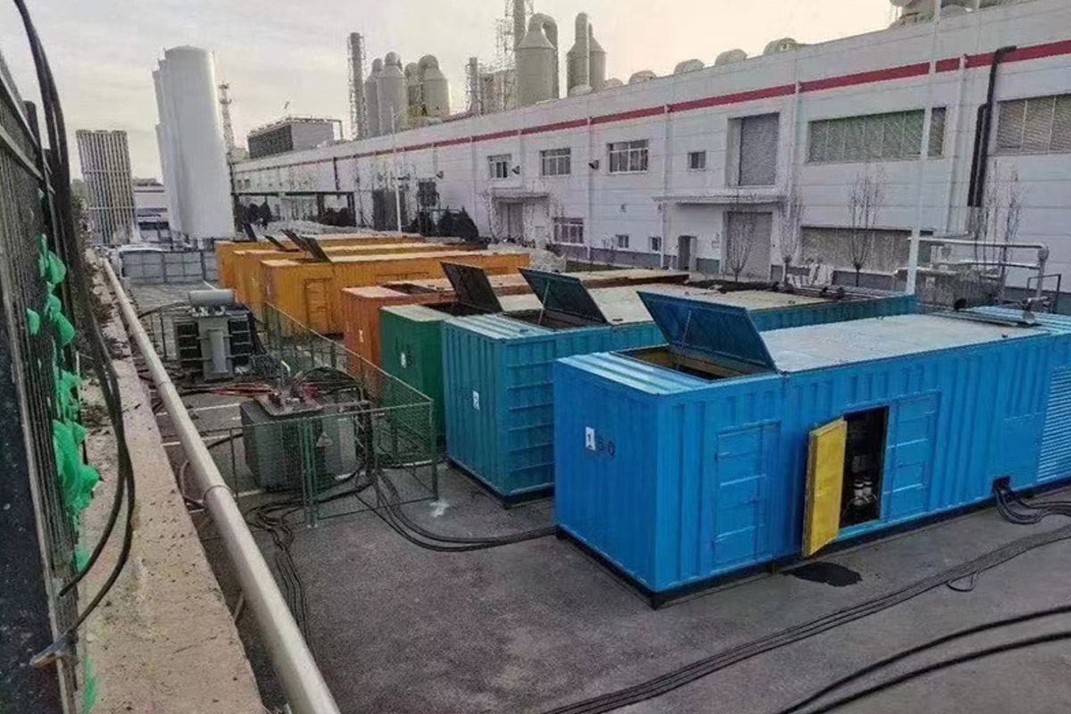池州发电机租赁施工现场